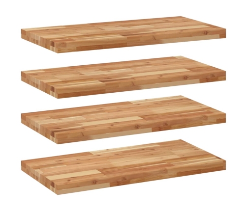 vidaXL Estante flotante 3 uds madera acacia acabado aceite 80x40x4 cm