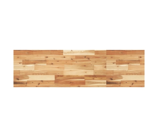 Estante flotante madera acacia maciza acabado aceite 120x40x4cm