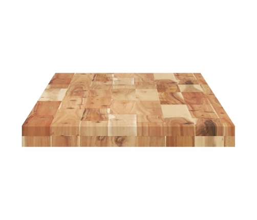 Estante flotante madera acacia maciza acabado aceite 120x40x4cm