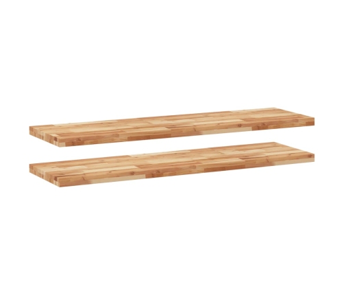 vidaXL Estante flotante 2 uds madera acacia acabado aceite 120x40x4 cm