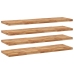 vidaXL Estante flotante 4 uds madera acacia acabado aceite 140x40x4cm