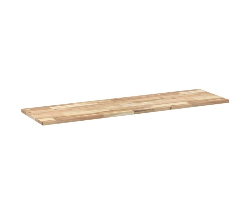 Encimera tocador de baño madera acacia sin tratar 140x40x2 cm