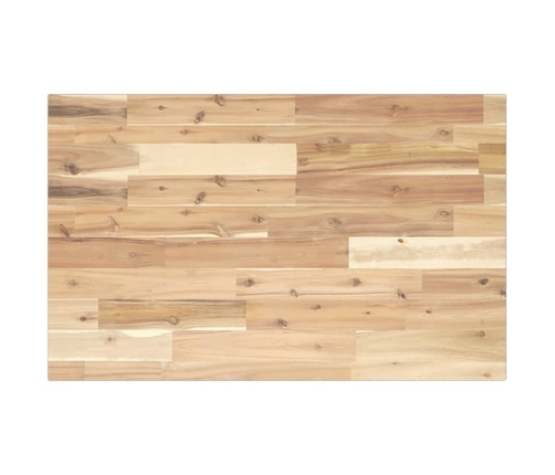 Encimera tocador de baño madera acacia sin tratar 100x50x2 cm