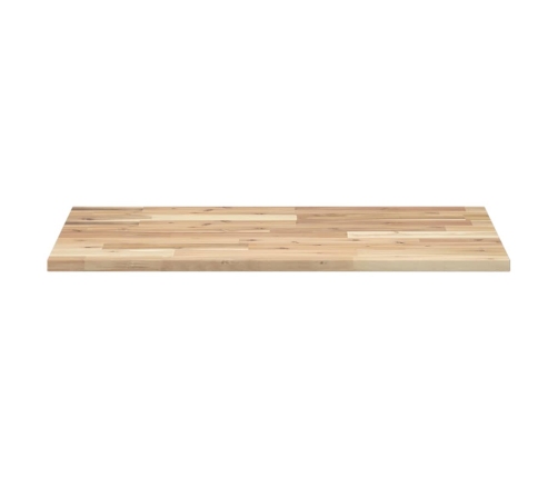 Encimera tocador de baño madera acacia sin tratar 100x50x2 cm