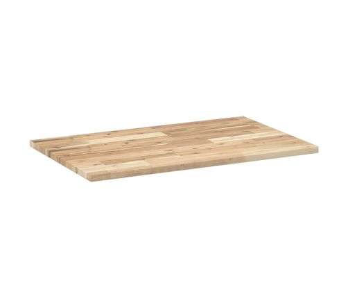 Encimera tocador de baño madera acacia sin tratar 100x50x2 cm