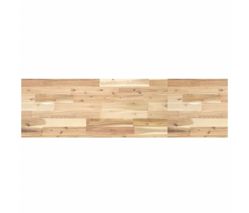 Encimera tocador de baño madera acacia sin tratar 120x40x4 cm