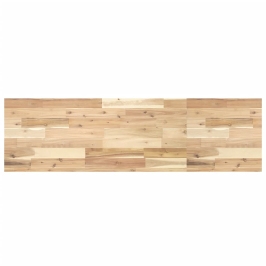 Encimera tocador de baño madera acacia sin tratar 140x40x4 cm