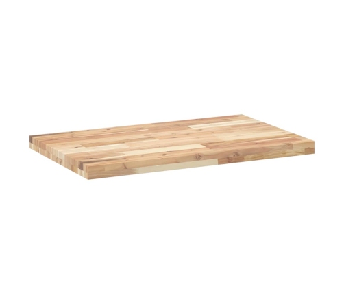 Encimera tocador baño madera acacia sin tratar 100x50x4 cm