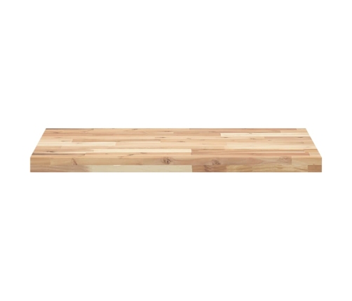 Encimera tocador baño madera acacia sin tratar 120x50x4 cm