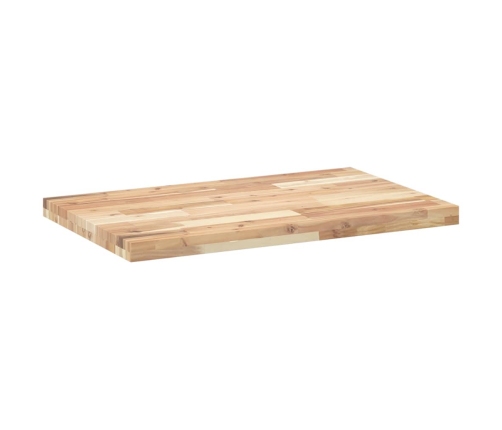 Encimera tocador baño madera acacia sin tratar 120x50x4 cm