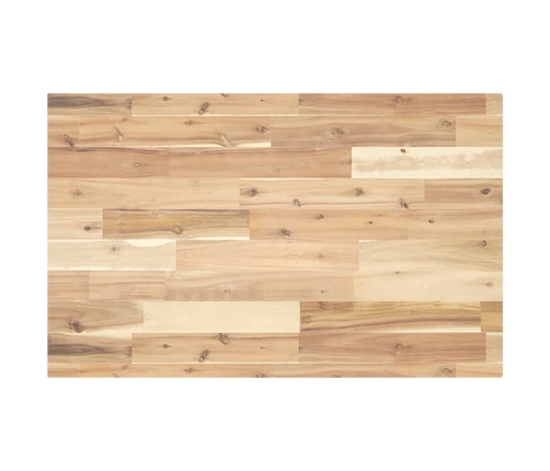 Encimera tocador baño madera acacia sin tratar 160x50x4 cm