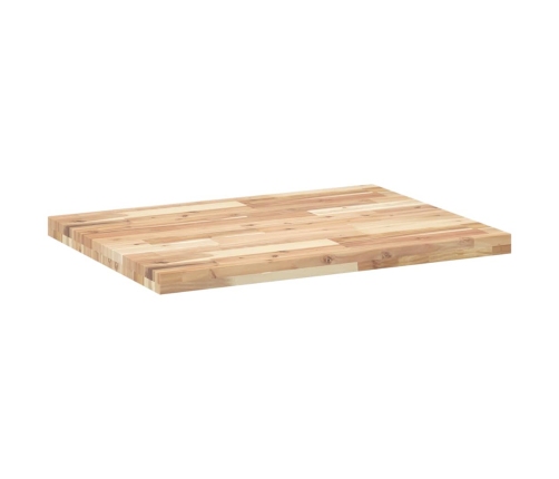 Encimera tocador baño madera acacia sin tratar 100x60x4 cm