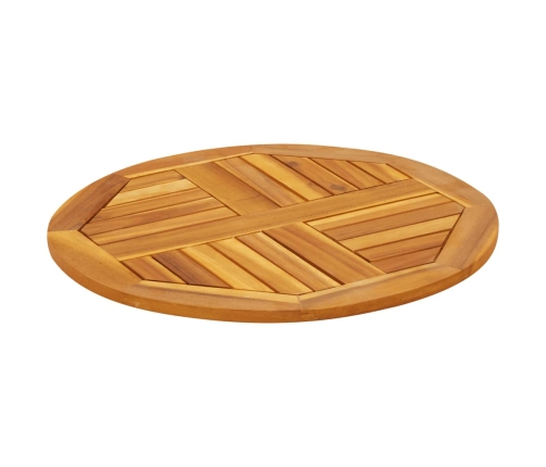 Tablero de mesa redondo madera maciza de acacia Ø60x2 cm