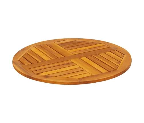 Tablero de mesa redondo madera maciza de acacia Ø70x2 cm