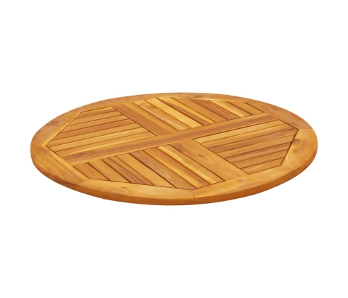 Tablero de mesa redondo madera maciza de acacia Ø80x2,2 cm