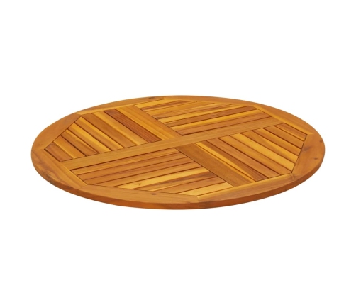 Tablero de mesa redondo madera maciza de acacia Ø90x2,2 cm