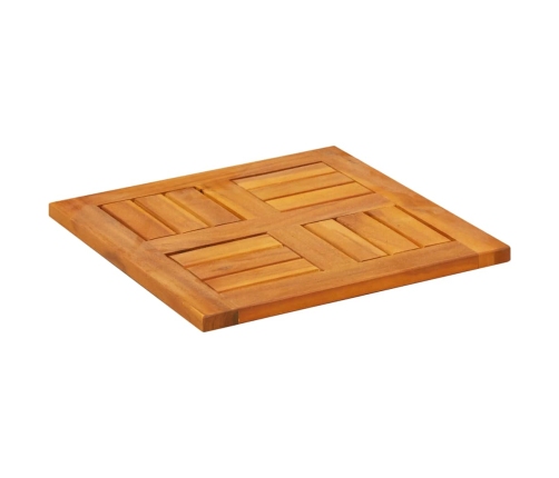 Tablero de mesa cuadrado madera maciza de acacia 40x40x2 cm