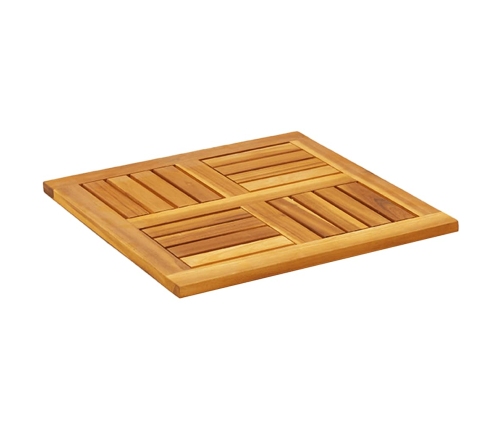 Tablero de mesa cuadrado madera maciza de acacia 50x50x2 cm