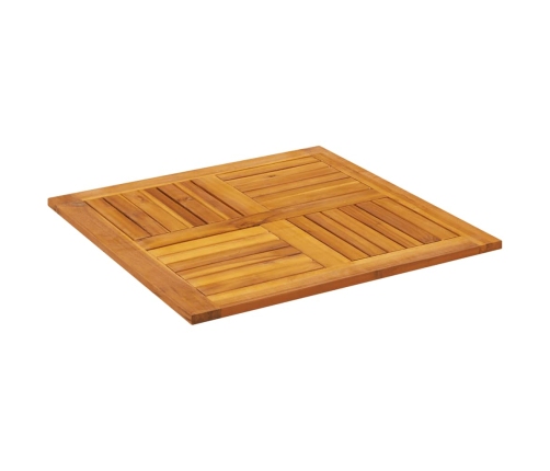 Tablero de mesa cuadrado madera maciza de acacia 70x70x2 cm