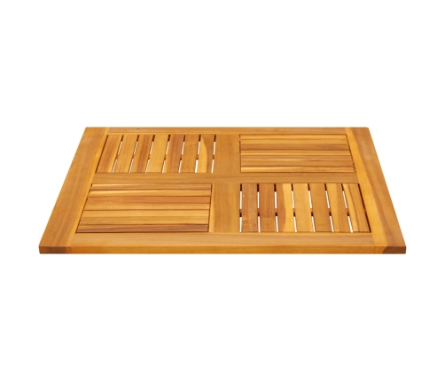 Tablero de mesa cuadrado madera maciza de acacia 80x80x2,2 cm