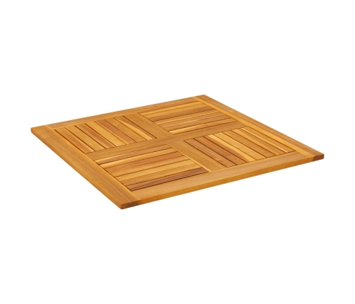 Tablero de mesa cuadrado madera maciza de acacia 80x80x2,2 cm