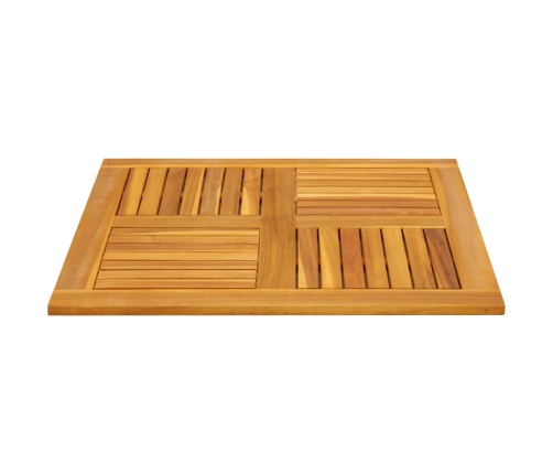 Tablero de mesa cuadrado madera maciza de acacia 80x80x2,2 cm