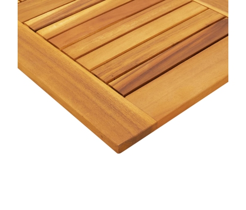 Tablero de mesa cuadrado madera maciza de acacia 80x80x2,2 cm