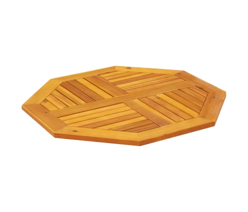 Tablero de mesa octogonal madera maciza de acacia 80x80x2,2 cm