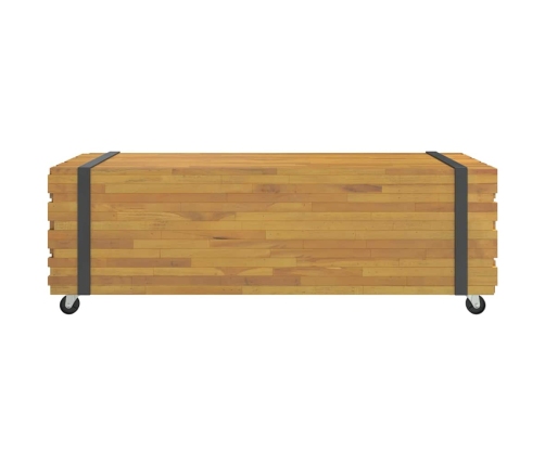 Mesa de centro madera maciza de teca 110x45x35 cm