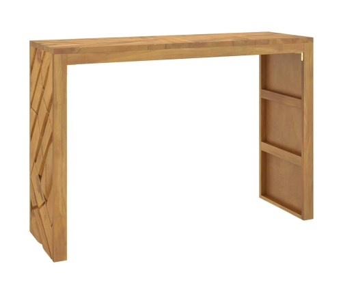 Mesa consola madera maciza de teca 110x35x75 cm