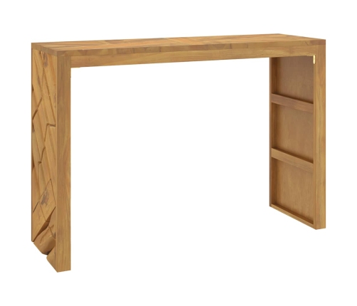 Mesa consola madera maciza de teca 110x35x75 cm