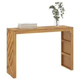 Mesa consola madera maciza de teca 110x35x75 cm