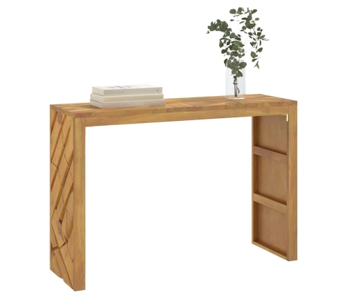 Mesa consola madera maciza de teca 110x35x75 cm