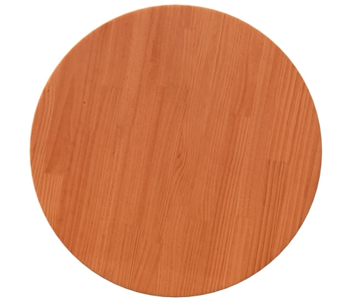 Tablero de mesa redondo madera maciza de pino marrón Ø50x2,5 cm