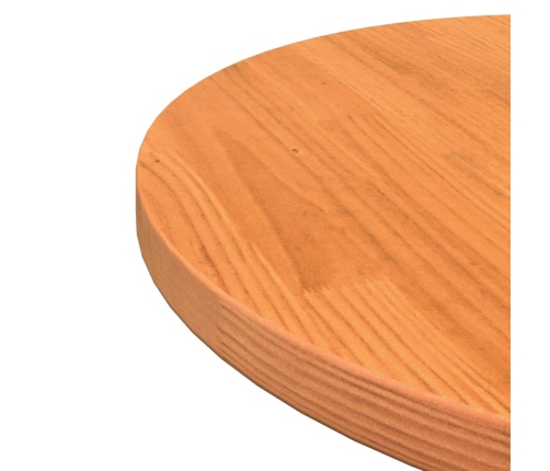 Tablero de mesa redondo madera maciza de pino marrón Ø50x2,5 cm