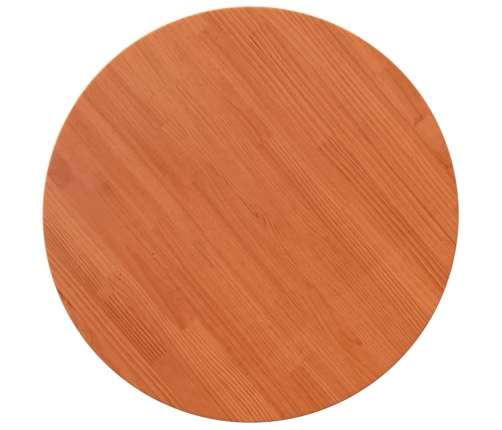 Tablero de mesa redondo madera maciza de pino marrón Ø70x2,5 cm