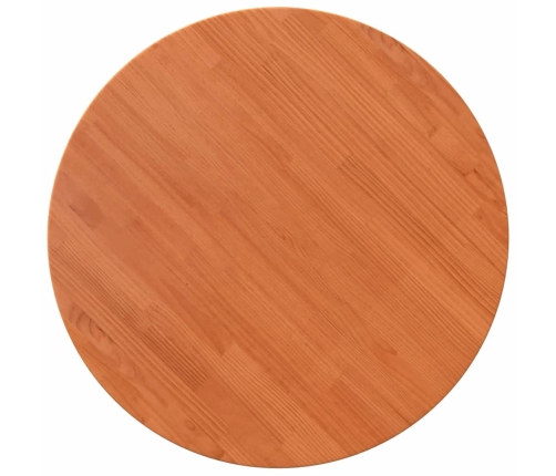 Tablero de mesa redondo madera maciza de pino marrón Ø80x2,5 cm