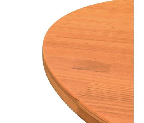 Tablero de mesa redondo madera maciza de pino marrón Ø80x2,5 cm