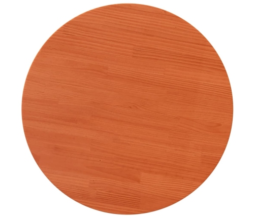 Tablero de mesa redondo madera maciza de pino marrón Ø90x2,5 cm