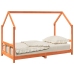 Estructura de cama infantil madera de pino marrón cera 90x190cm