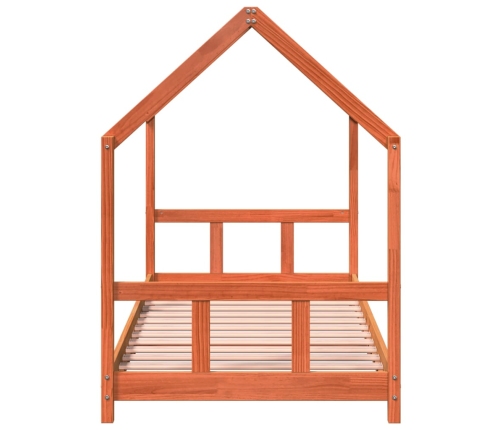 Estructura de cama infantil madera de pino marrón cera 90x190cm