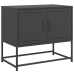 Mueble para TV de acero negro 68,5x39x60,5 cm