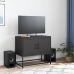 Mueble para TV de acero negro 68,5x39x60,5 cm