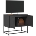 Mueble para TV de acero negro 68,5x39x60,5 cm