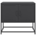 Mueble para TV de acero negro 68,5x39x60,5 cm