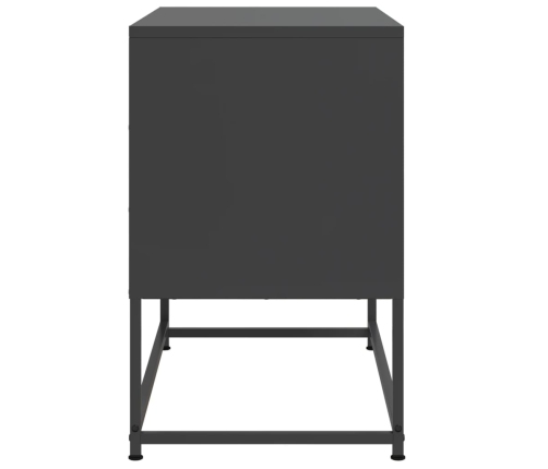 Mueble para TV de acero negro 68,5x39x60,5 cm