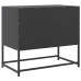 Mueble para TV de acero negro 68,5x39x60,5 cm