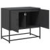 Mueble para TV de acero negro 68,5x39x60,5 cm