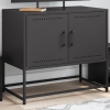 Mueble para TV de acero negro 68,5x39x60,5 cm