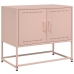 Mueble para TV de acero rosa 68,5x39x60,5 cm